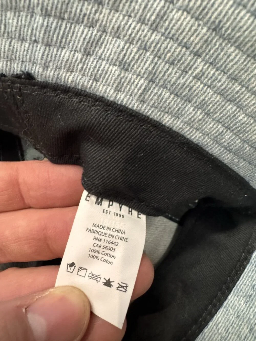 Empyre Bucket Hat Grey Heather Denim